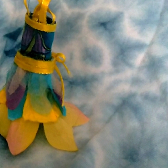 Handmade upcycled fairy doll dress 4" - Picture 4 of 5